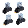 Coil Power Relays Indicator Light Terminal Socket Electromagnetic Relays Automatically Adjustable for Motors Industrial Relays
