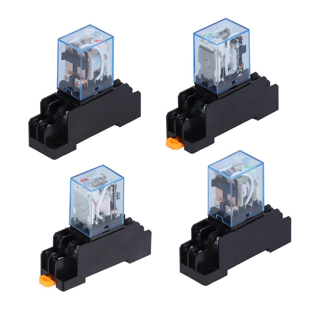 Coil Power Relays Indicator Light Terminal Socket Electromagnetic Relays Automatically Adjustable for Motors Industrial Relays