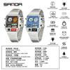 Electronic Watch Men'S Youth Leisure Multi-Function Temperature Measurement Stopwatch Chronograph Electronic Watch