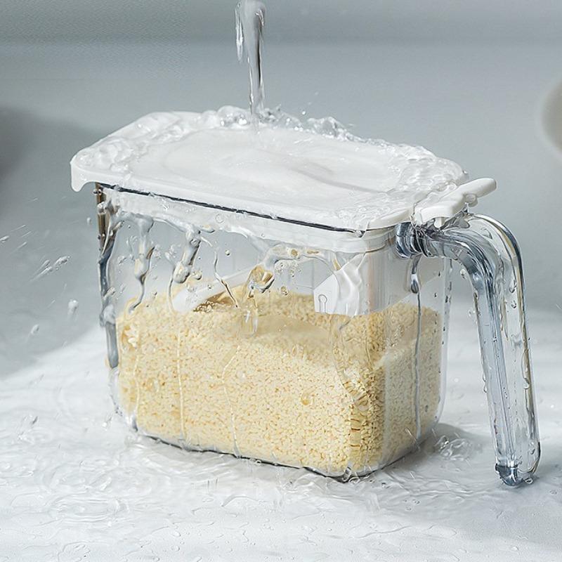 Kitchen Seasoning Bottle Storage Kitchen Salt and Pepper Seasoning Box Household Seasoning Jar Transparent