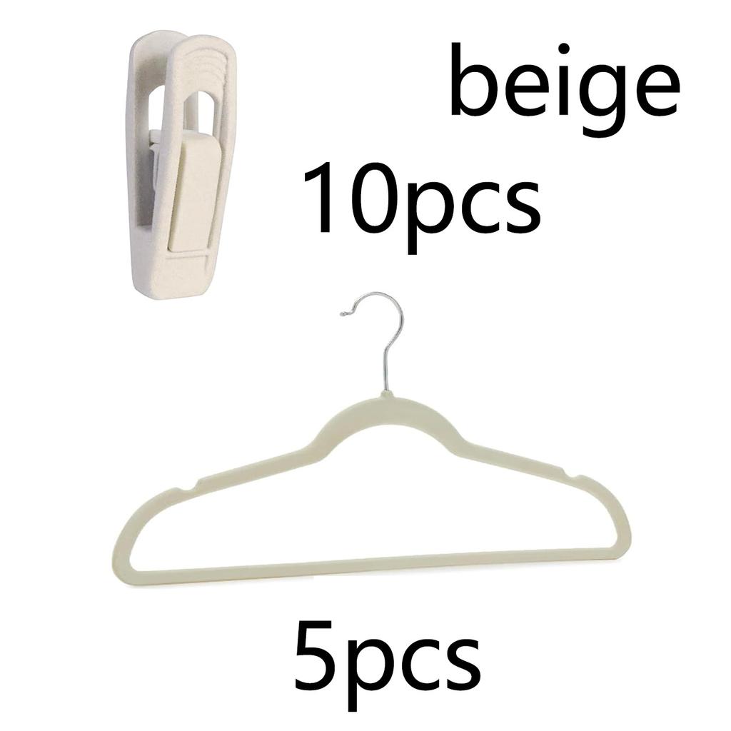 5 sets Velvet skirt hanger with clip, ultra-thin anti slip and space saving hanger suitable for pants, skirts, jeans, dresses