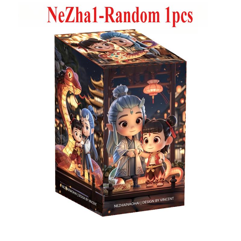 

Non-Toxic Nezha Aobing Guess Bag Cute Doll Mystery Box Collection Model Figurine Nezha2 Born Bonds Series Blind Box Anime Action Figure
