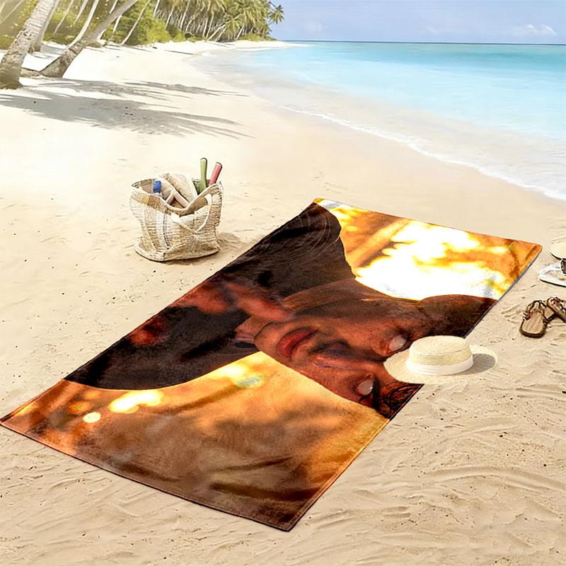 Noah Print Beach Towel, Large Soft Quick Dry Towel for Beach Camping Swimming