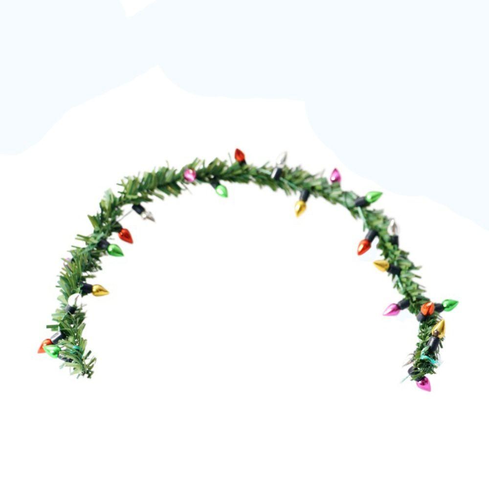 

Mini Dollhouse Lights Stripes Miniature Pine Branch Lights Stripes Mini Lights Stripes DIY зелёный