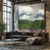 Majestic Mountain Tapestry Foggy Forest  Peaks Home Decor Art Essential for Bedroom  Living Room
