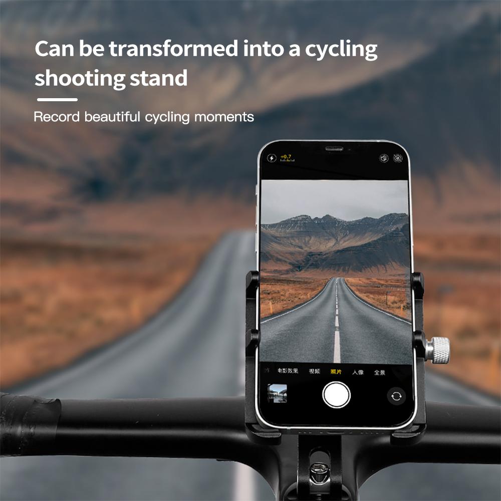 Aluminum Alloy  Phone Mount Bike Stem Phone Rack Rotating Mobile Phone Bracket  Smartphone Holder Bike Phone Rack