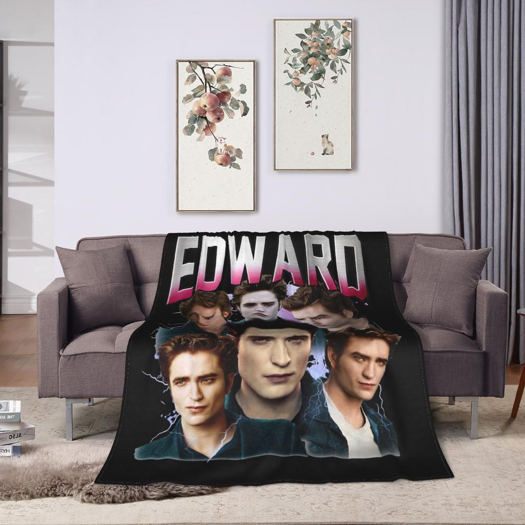 Lautner Jacob Black Blankets Coral Fleece Plush Winter Twilight Bella Breathable Warm Throw Blankets for Sofa Car Bedding Throws