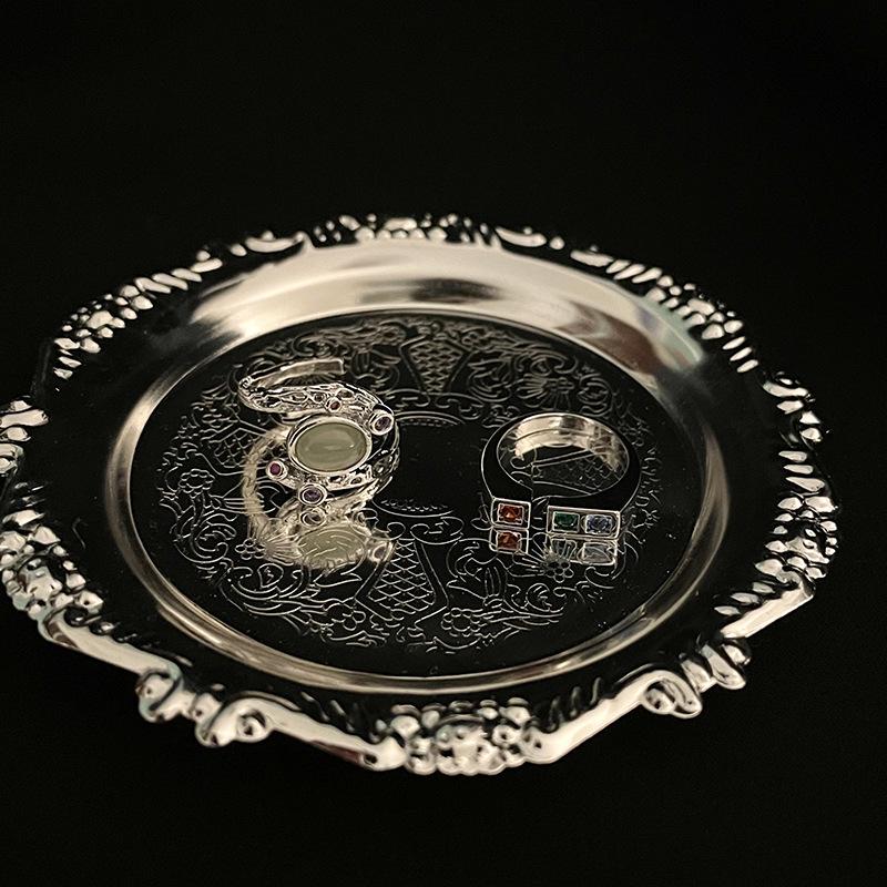 Metal Colored Zircon Ring For Women, Niche Design Sense, Advanced Sense, Gemstone Index Finger Ring, Opening Adjustable Ring For Women