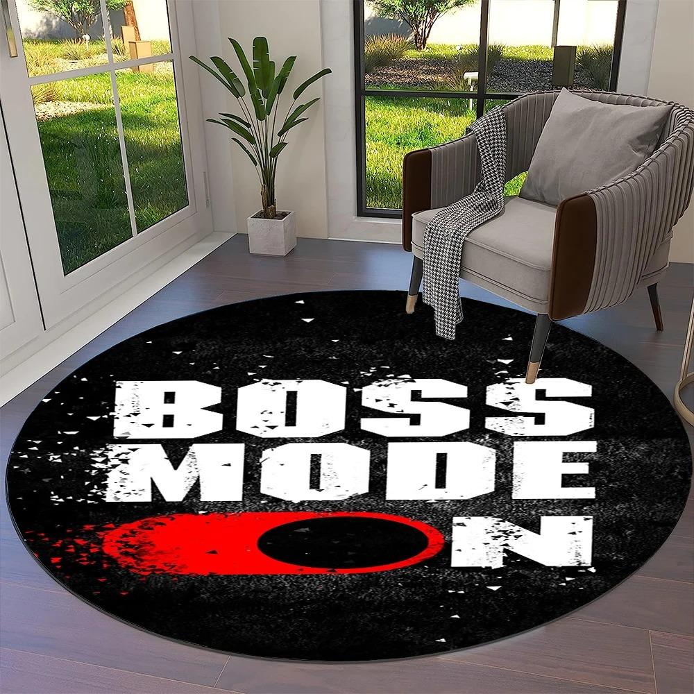 Game Gamer Gamepad Cartoon Round Carpet Rug for Living Room Bedroom Child Playroom Chair Decor,Pet Area Rug Non-slip Floor Mat