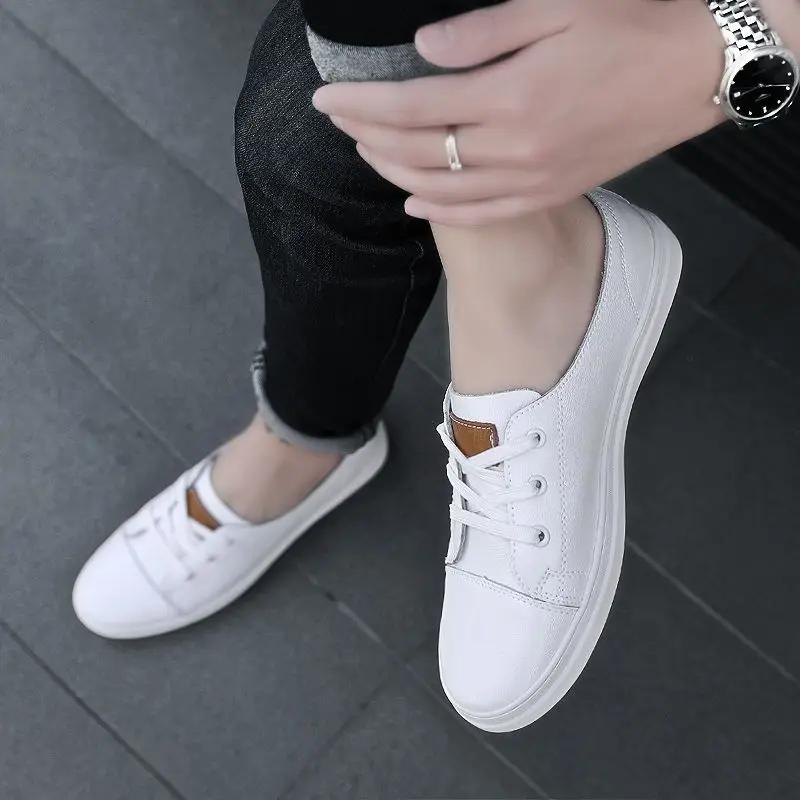 Trends 2024 Vulcanize Shoes For Men Comfortable Breathable Sneakers Man Brand Trend Korean Style And Cheap On Sale Adults Offer