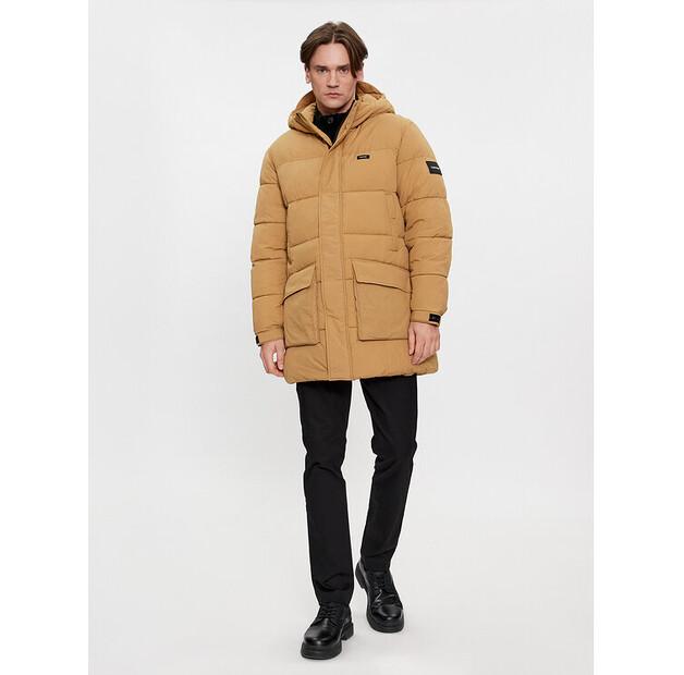 Winter Jacket Calvin Klein Crinkle K10K112228 Beige, Standard Fit