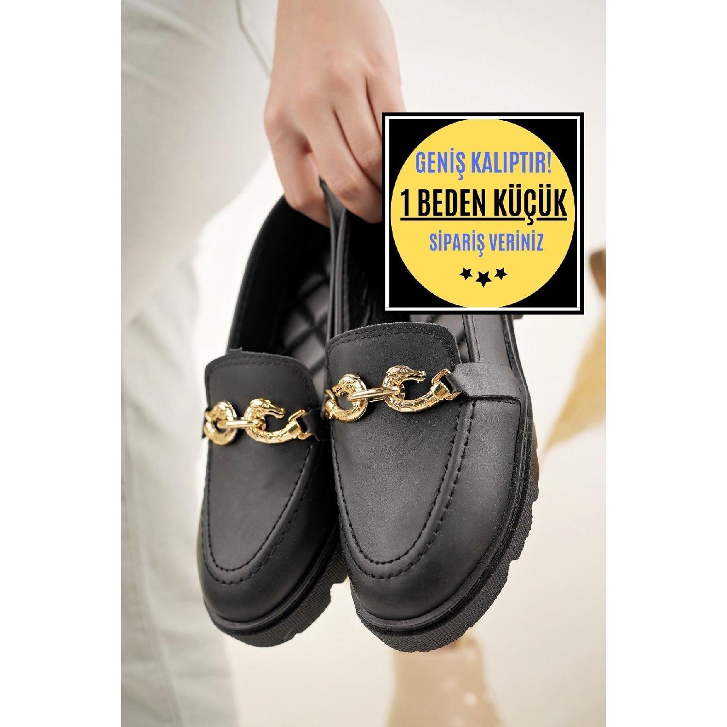 

Жіночі чорні лофери на товстій підошві Ділові офісні щоденні ортопедичні туфлі балетки 36