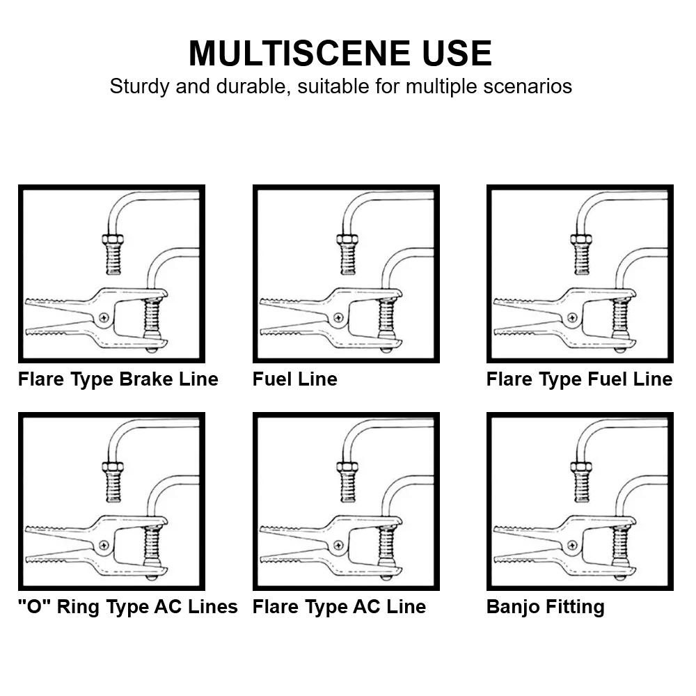 Oil Hose Clamp To Prevent Oil Spills Automotive Repair 4Pcs Car Brake Nozzle Clamp Auto Accessories Pipe Plug Tool
