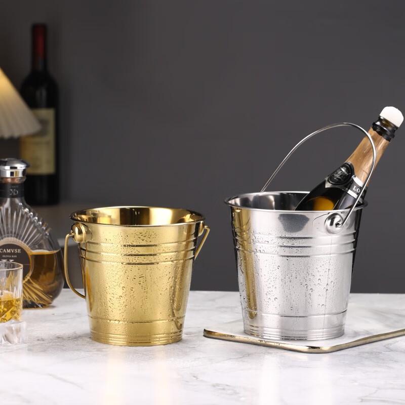 Shangqi Thickened Rose Gold Double Ring Ice Bucket