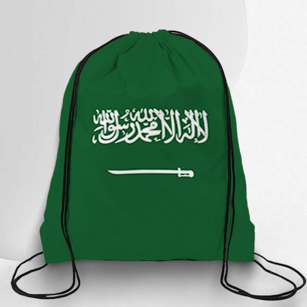 Drawstring Backpack with Fan Print for 2026 Football Event Portable Storage Bag Lightweight Sports Sackpack for Travel School Gym