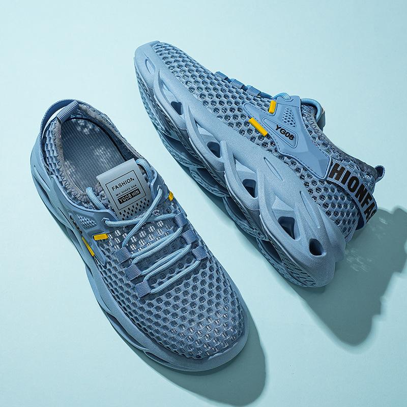 Summer new men's breathable hollow sports shoes men's vacation beach shoes lightweight casual versatile men's shoes