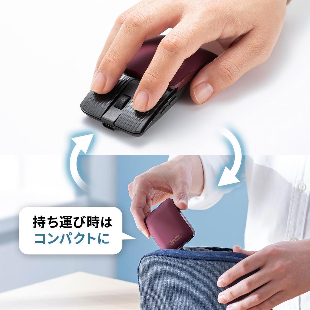 Sanwa Supply MA-BBS526R Silent Bluetooth Mouse (5 Buttons)