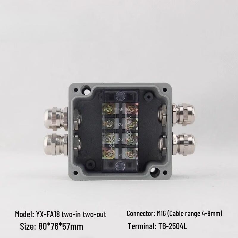 

Aokewen 2-In 2-Out 4-Position Waterproof Junction Box