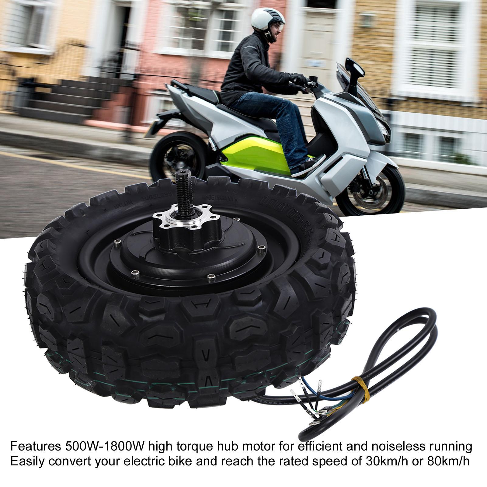 

11-дюймовый мотор-колесо 36 В - 72 В высокой мощности, вакуумная шина, электрический дисковый тормоз, комплект для переоборудования мотора для внедорожника