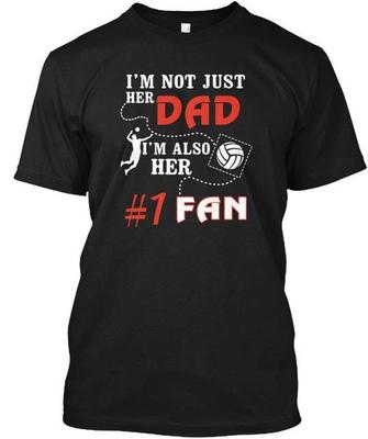 Je suis aussi son fan Papa Volley T-shirt Fabriqué aux États-Unis Tailles S à 5XL