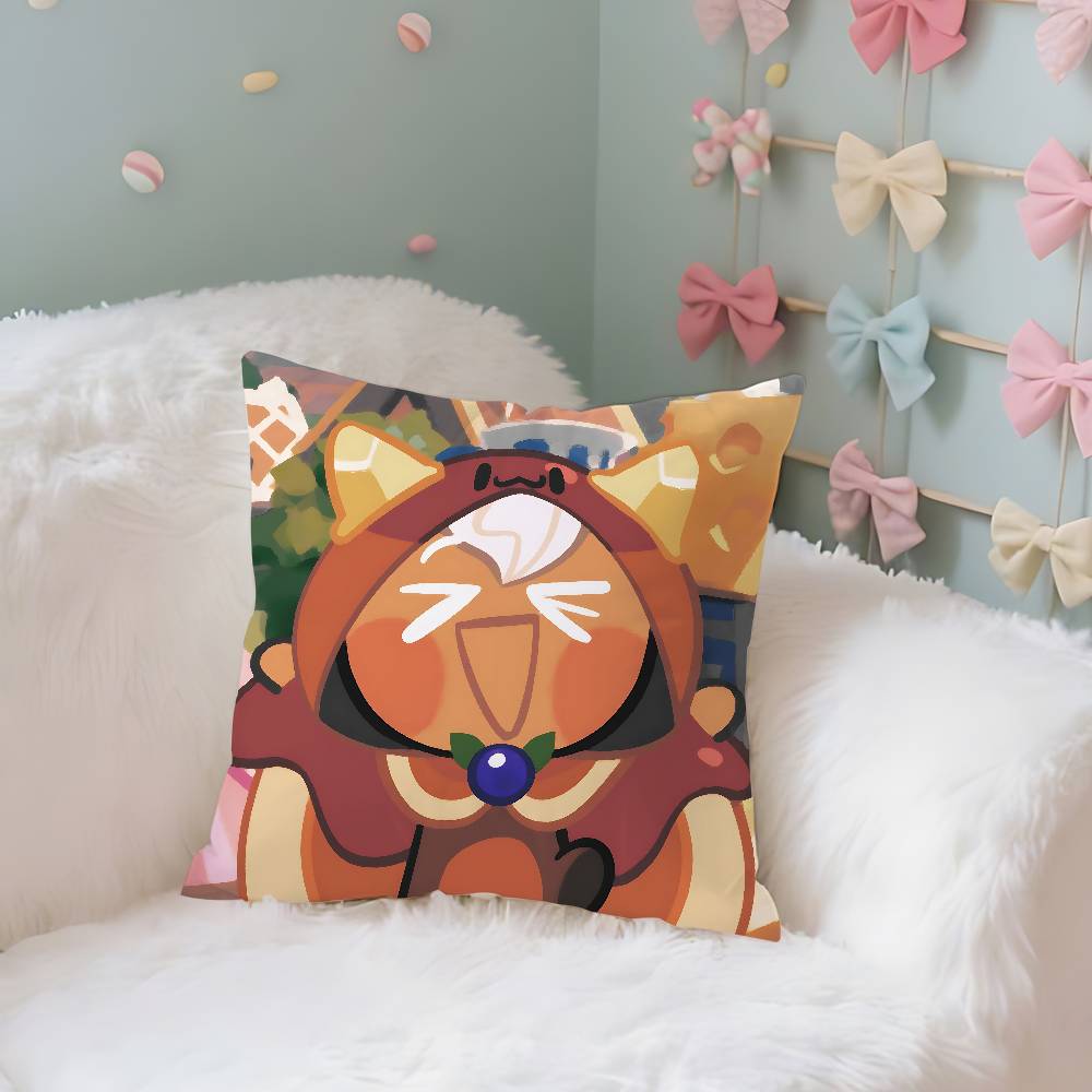Game CRK Pancake Princess Cookie Button Case Plush Fabric Soft Pillowcase Double Sided Print Cushion Cover Household Gifts