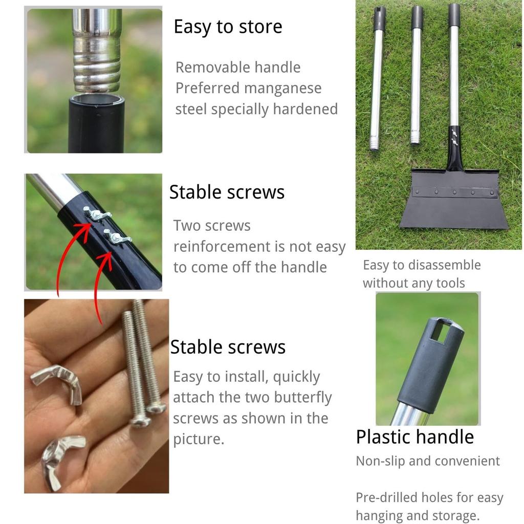 Multifunktionale Reinigungsschaufel mit Griff zum Schneeschaufeln und Unkrautjäten