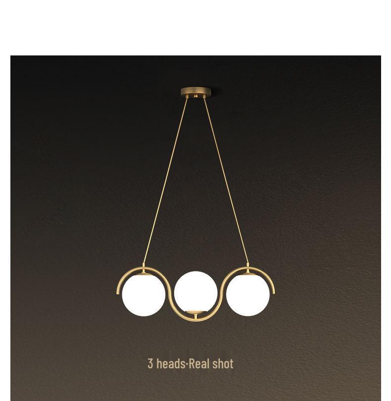 Nordic White Glass Ball Chandelier for Living and Dining Rooms