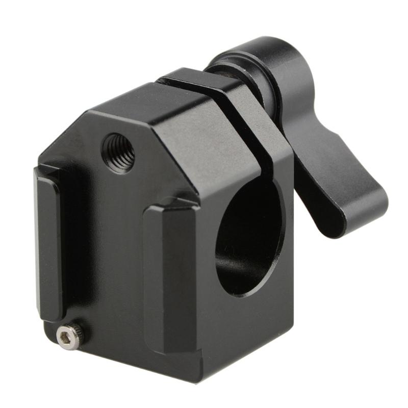 15mm Single Rod Clamp Adapter With 1/4inch-20 Threaded Hole For Camera Cage Shoulder Mount 15mm Rail Rod Support