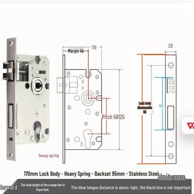 Serrure de porte intérieure silencieuse