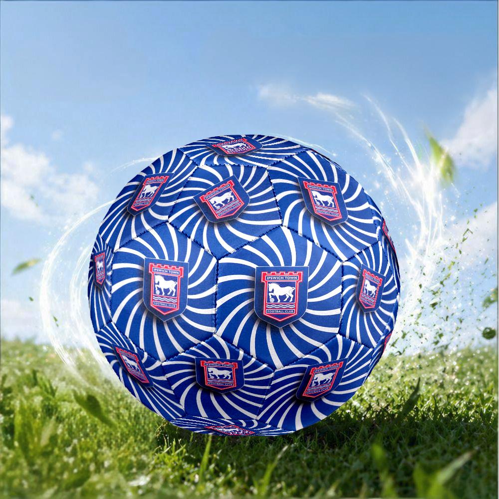Town Football Club Crest Printed Size 5 Soccer Balls, High-Quality, Anti-Slip, Protective Football, A Unique Gift , Birthdays, Christmas Gifts