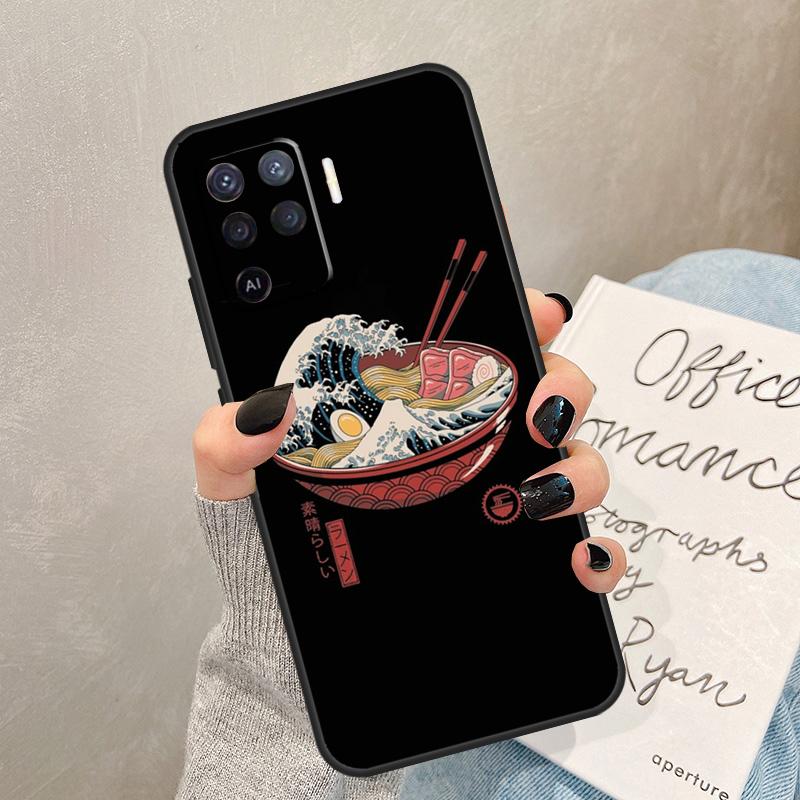 Great Kanagawa Wave Case For Oppo A54 A74 A94 A17 A57 A77 A76 A16 A96 A18 A60 A80 A40 A38 A58 A78 A98 A15 A5 Pro