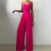 Fashion Choice Ladies Jumpsuit Wide Leg High Waist Deep V Neck Backless Sling Jumpsuit for Banquet