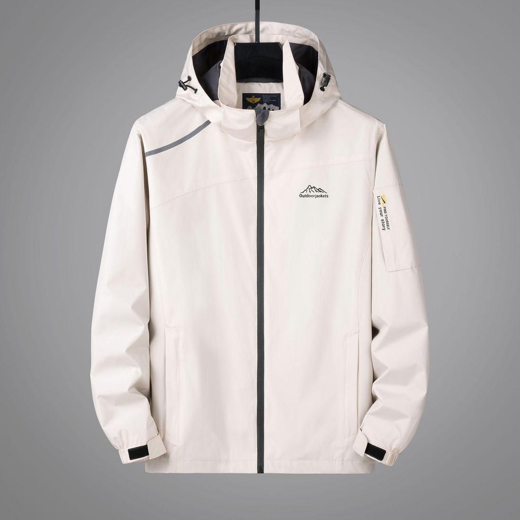 Venkovní bundy Pánské a Dámské Podzimní Tenká Módní Slim Fit S Kapucí Jezdecká Horolezecká Turistická Rybářská Bunda Příliv