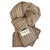 Elegant Women’s Winter Scarf Thick Knit Fashionable Houndstooth Soft Windproof Warm Black White Beige Brown Casual and Stylish