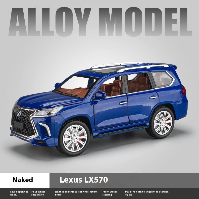 1:24 Lexus LX570 Alloy Off Road SUV Diecast Metal Model Sound and Light Toy Collect Hobby Model Ornaments Gift For Friend Boys