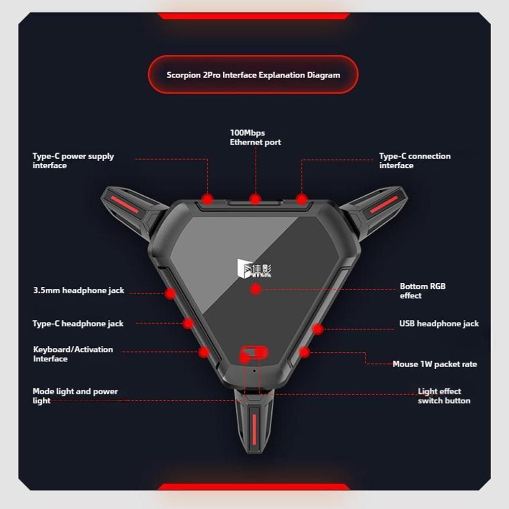 Keyboard Mouse Converter Android Type-C Wired Adapter Smart Recoil Control For PUBG & Dark Zone Breakout Game Accessories