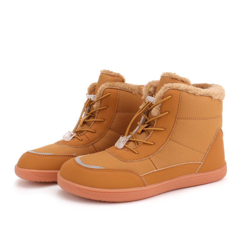 Winter Unisex Kids' Korean-Style Snow Boots: Versatile, Thickened, Velvet-Lined, Warm, Waterproof, and Wear-Resistant.