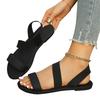 Women's Fashion Plus Size Flat Sandals with Wide Straps Open Toe Casual Summer Footwear for Everyday Wear and Outdoor Activities