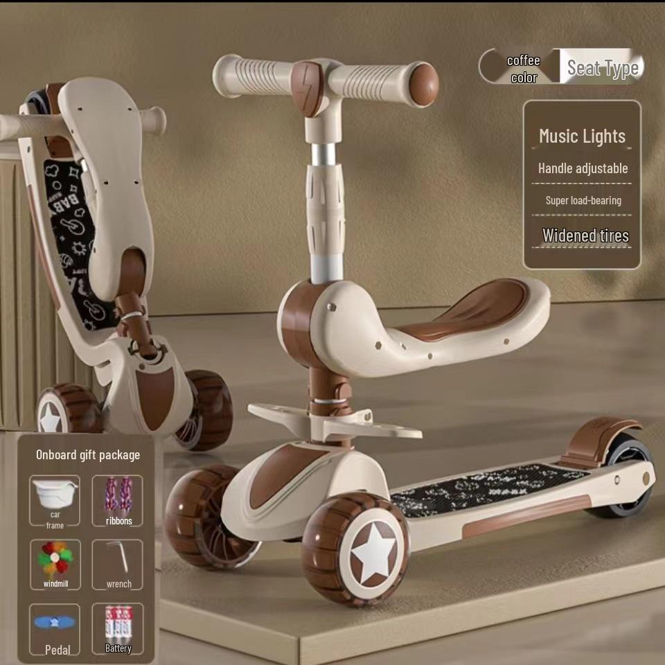 3-in-1 Toddler Scooter & Ride-On: For Ages 2-6, Boys & Girls
