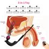 Anal Plug with Ring and Bead Rechargeable Vibrator Waterproof Prostate Massager, Ejaculation Enhancement Erection Longer, 3 Powerful Motors