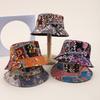 Spring and Summer New Retro Ethnic Bohemian Style Printed Bucket Hat Travel Basin Hat Sun Protection Visor Hat