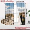 Set Of 2 Flat Printing Curtains Without Rod Seagulls Path Popular Curtain Cloth Durable Polyester Fabric Gifts