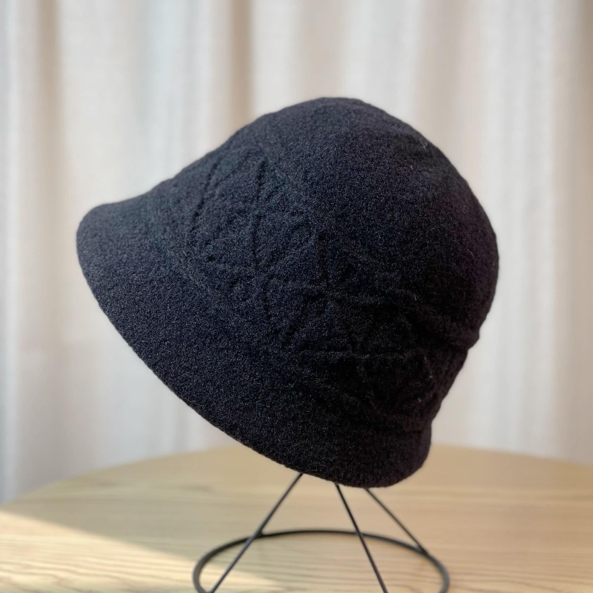 

Вязаная шапка-рыбак в корейском стиле для женщин на осень и зиму, модная универсальная новая шляпа-ведро в трендовом японском стиле, теплая складная one size