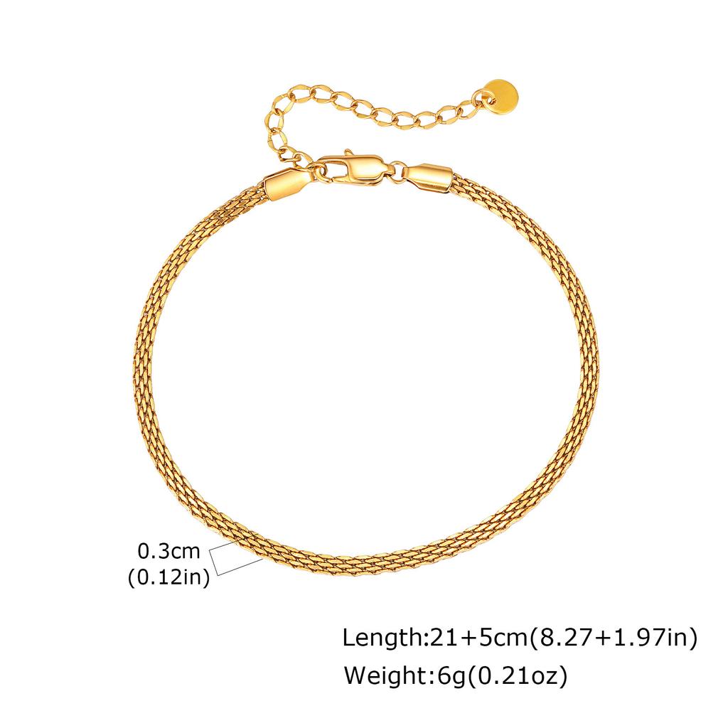 Vnox Stainless Steel Small Beads Anklets, Simple Gold Color 21-26cm Adjustable Chain Foot Bracelet, Fashion Jewelry Gifts