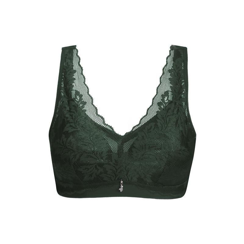 

Нижнее белье большого размера, чашечка из пор, большая чашечка, тонкий жилет, без стального кольца, включая боковой сбор 34/75B зелёный