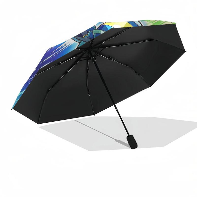 1pc Mega Man Automatic Opening/Closing Outdoor Umbrella with Foldable Design, 8-Rib Structure - Perfect for Outdoor Use, Travel, and Gifts for Fa