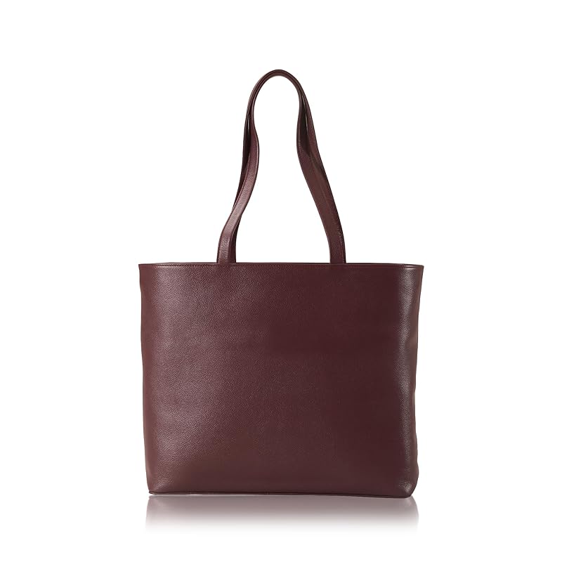 

[Business Leather Factory] A4 tote bag Water repellent original leather cow leather unisex Compatible with 14 inch PC With zipper (Burgundy)