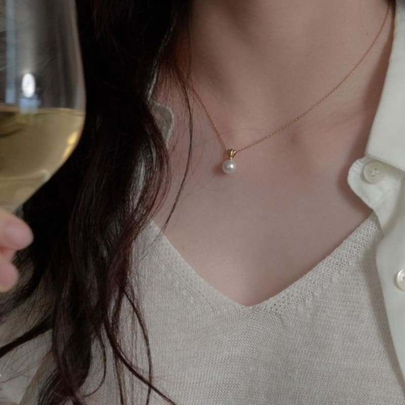 Aube De Moi Seashell Pearl Necklace_Cream