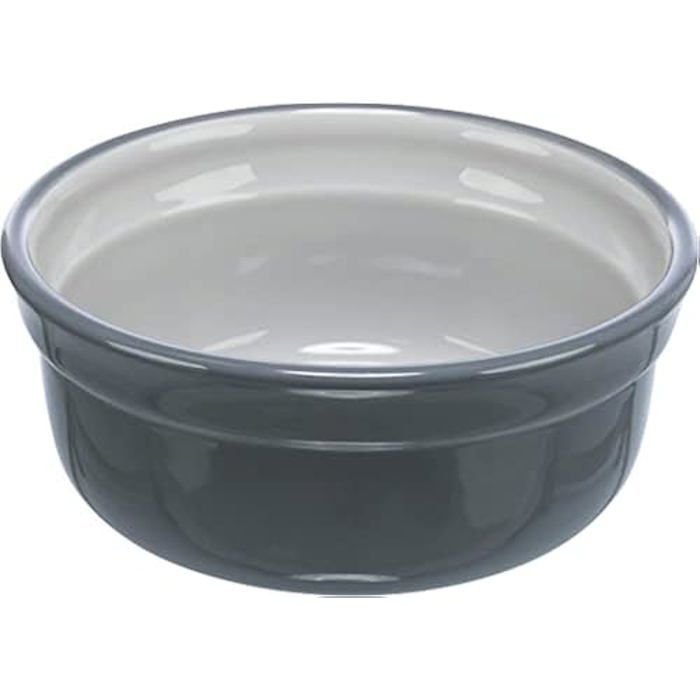 Gamelle - TRIXIE - 0,25 L - Céramique - Gris/Gris Clair - Rond