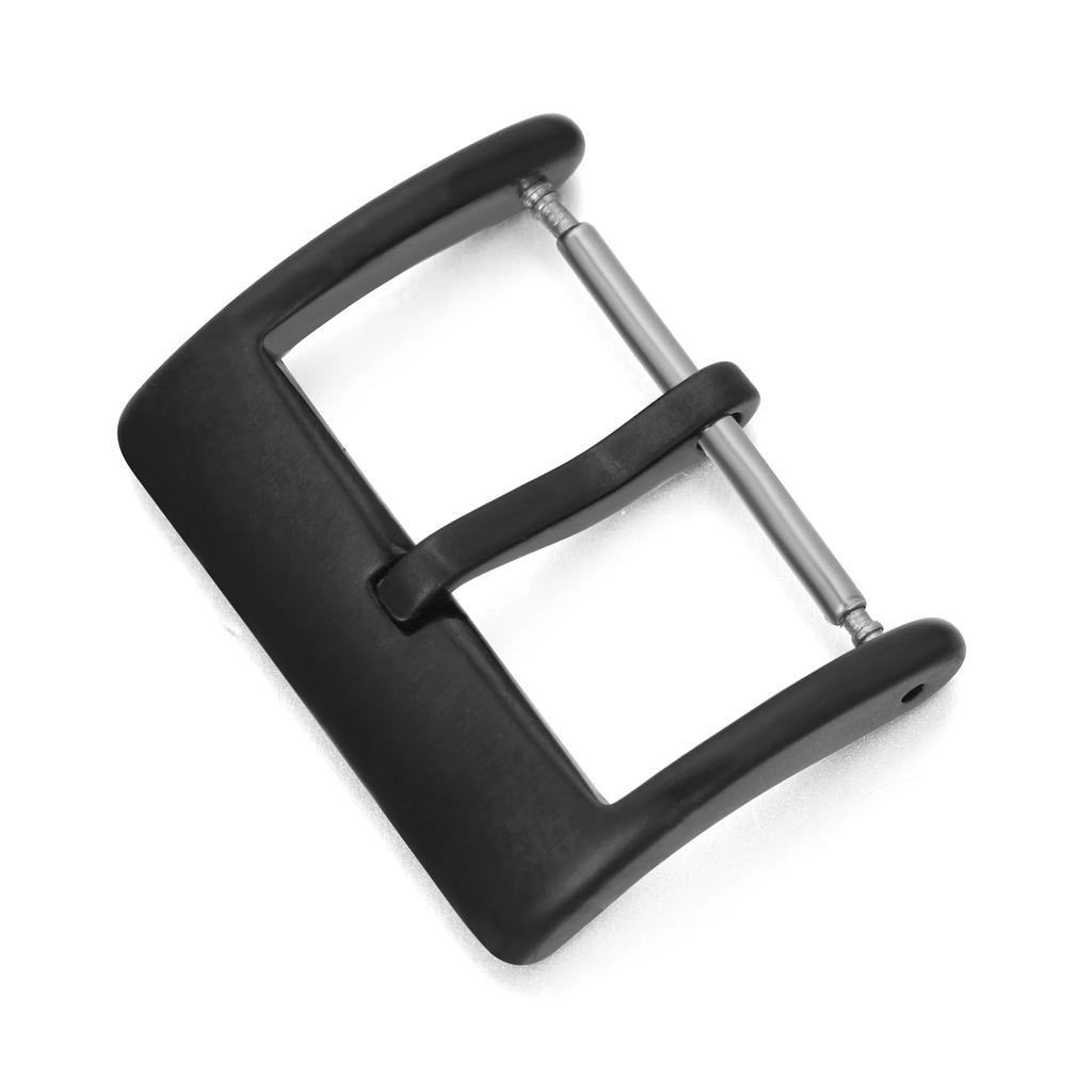 Watch Band Metal Buckle 16 18 20 22mm Strap Solid Square Button Silver Black Rose Gold Stainless Steel Matte Polished Clasp